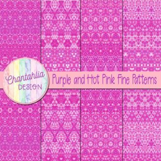 Free purple and hot pink fine patterns digital papers