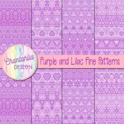 Free purple and lilac fine patterns digital papers