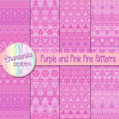 Free purple and pink fine patterns digital papers