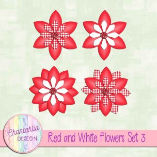 Free red and white flowers