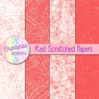 Free red scratched digital papers
