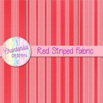 Free red striped fabric digital papers