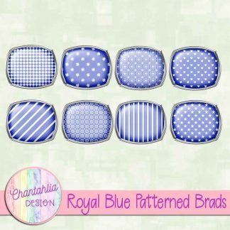 Free royal blue patterned brads