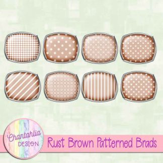 Free rust brown patterned brads