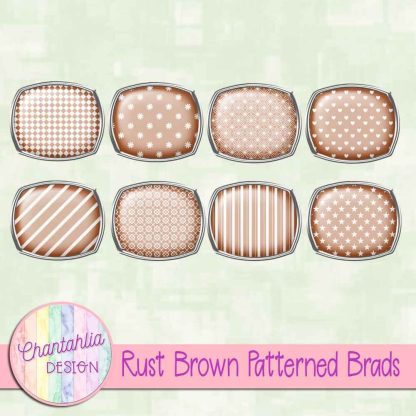 Free rust brown patterned brads