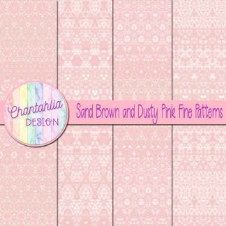 Free sand brown and dusty pink fine patterns digital papers