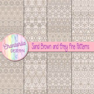 Free sand brown and grey fine patterns digital papers