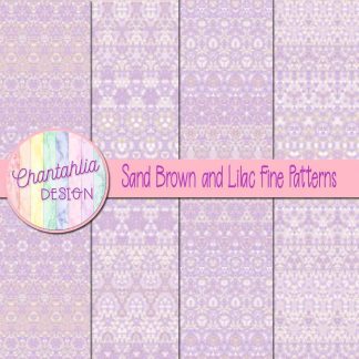 Free sand brown and lilac fine patterns digital papers