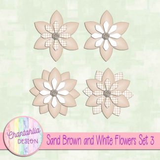 Free sand brown and white flowers