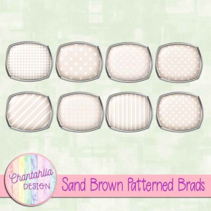 Free sand brown patterned brads