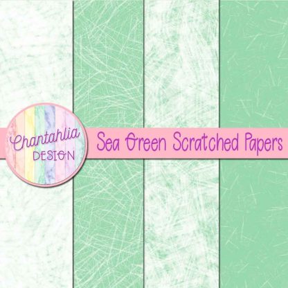 Free sea green scratched digital papers