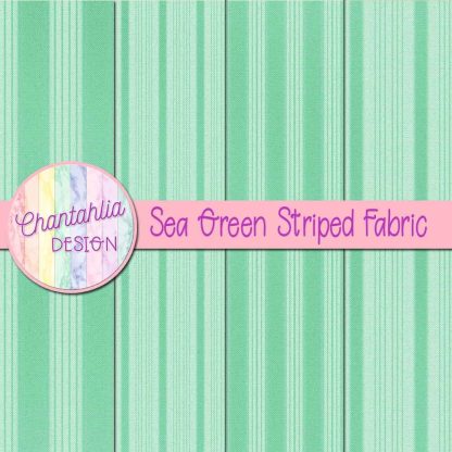 Free sea green striped fabric digital papers