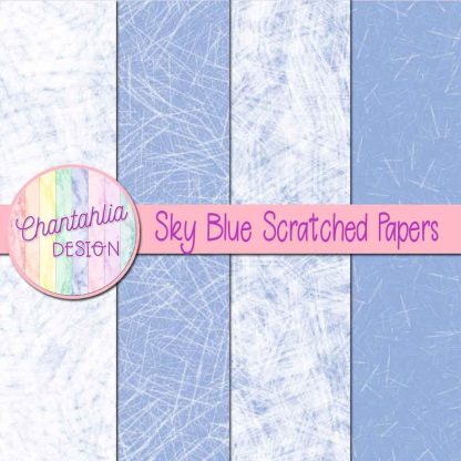Free sky blue scratched digital papers