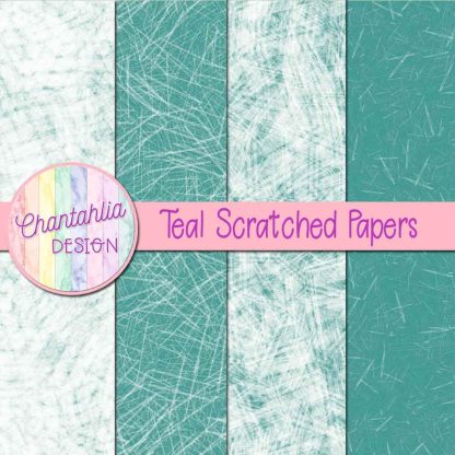 Free teal scratched digital papers