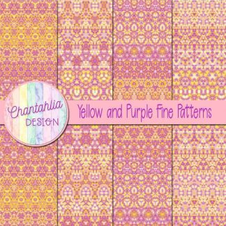 Free yellow and purple fine patterns digital papers