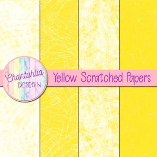 Free yellow scratched digital papers