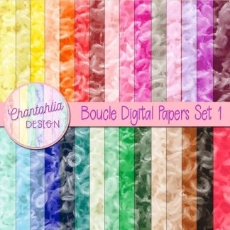 Free digital papers featuring a boucle design