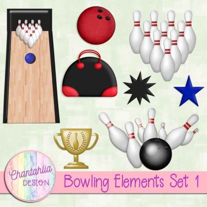 Free design elements in a Bowling theme