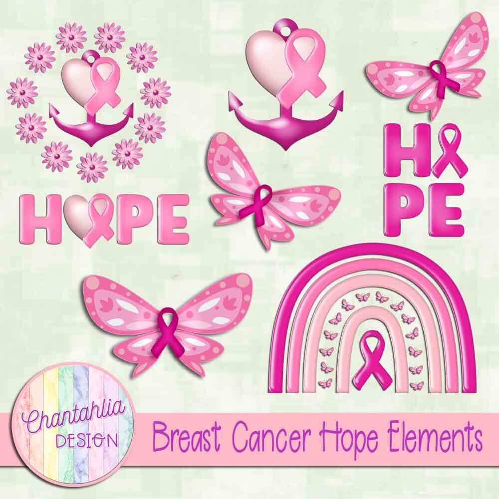 Free design elements in a Breast Cancer Hope theme