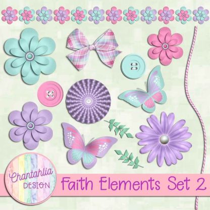 Free design elements in a Faith theme.