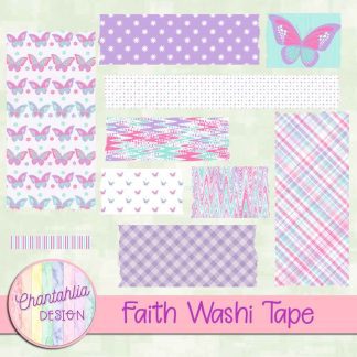 Free washi tape in a Faith theme