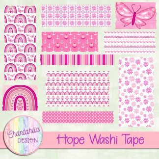 Free washi tape in a Hope theme.