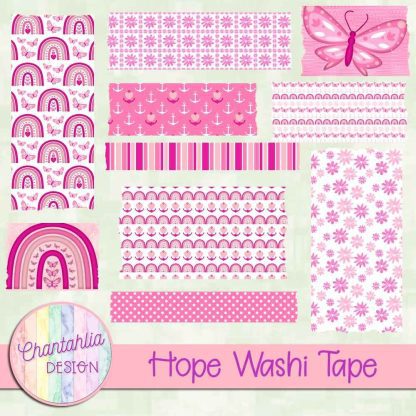 Free washi tape in a Hope theme.