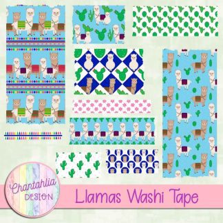 Free washi tape in a Llamas theme