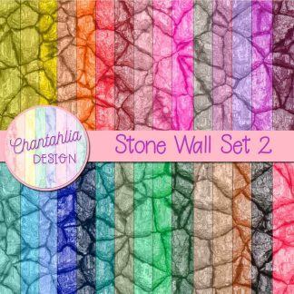 Free digital papers featuring a stone wall texture