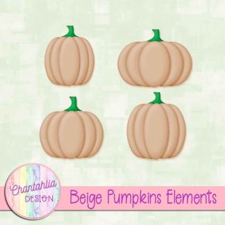 Free beige pumpkin design elements