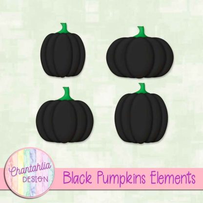 Free black pumpkin design elements