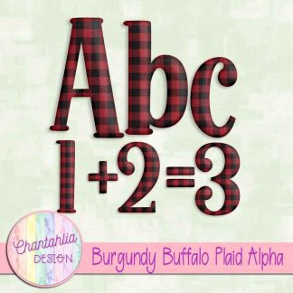 Free burgundy buffalo plaid alpha