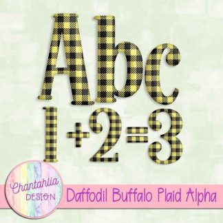 Free daffodil buffalo plaid alpha