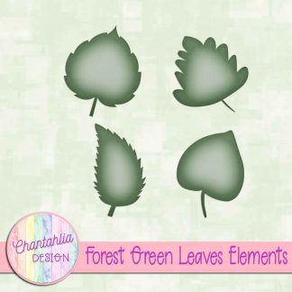 Free forest green leaves design elements