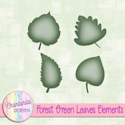 Free forest green leaves design elements