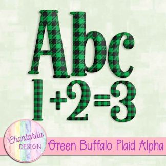 Free green buffalo plaid alpha