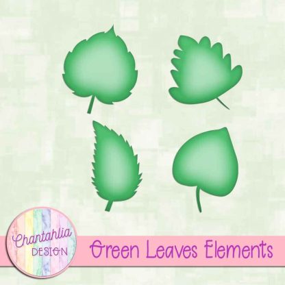 Free green leaves design elements