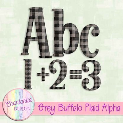 Free grey buffalo plaid alpha