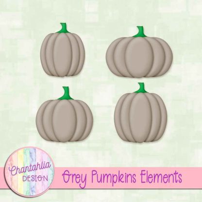 Free grey pumpkin design elements