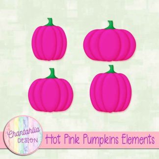 Free hot pink pumpkin design elements