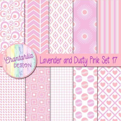 Free lavender and dusty pink digital paper patterns set 17