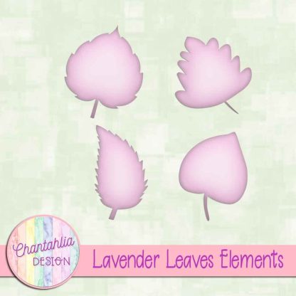 Free lavender leaves design elements