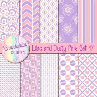 Free lilac and dusty pink digital paper patterns set 17