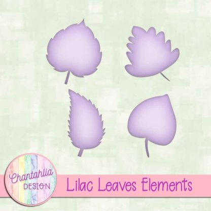 Free lilac leaves design elements