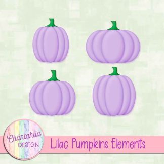 Free lilac pumpkin design elements