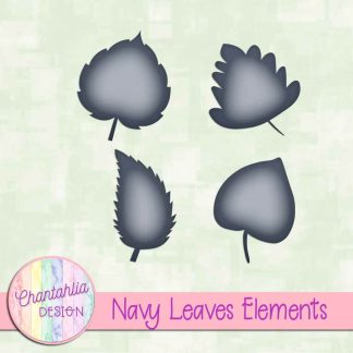 Free navy leaves design elements