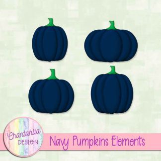 Free navy pumpkin design elements