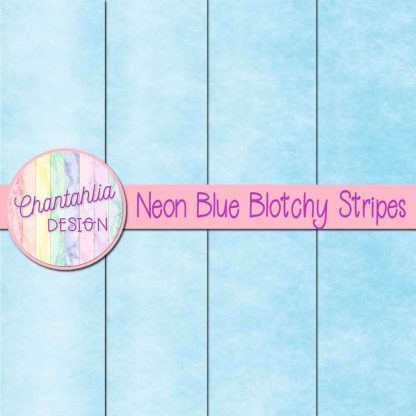 Free neon blue blotchy stripes digital papers