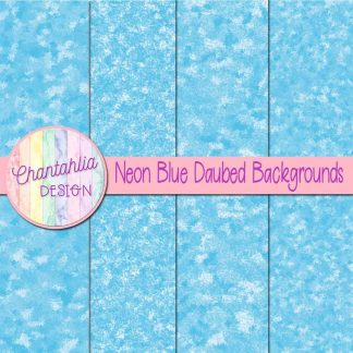Free neon blue daubed backgrounds