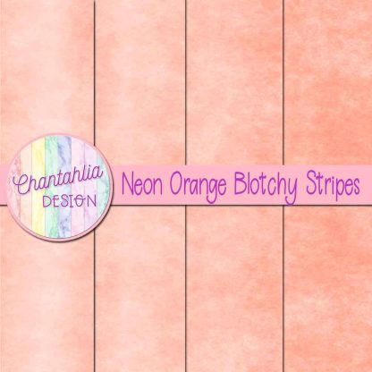 Free neon orange blotchy stripes digital papers